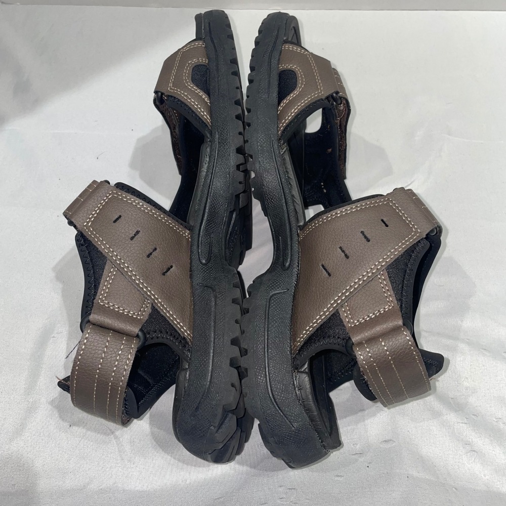 Landshark Mens Brown Sport Sandals Triple Strap Outdoor‎ Trail Shoes Size 12 - Picture 6 of 9